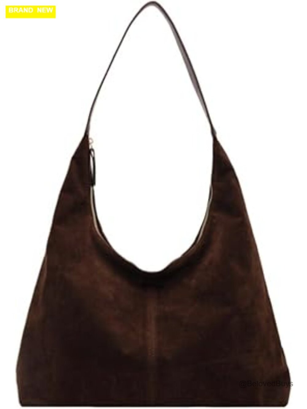 Suede Faux Tote Bag Slouchy Hobo Shoulder Bag with Adjustable Strap
